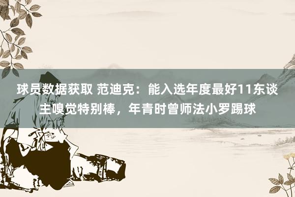 球员数据获取 范迪克：能入选年度最好11东谈主嗅觉特别棒，年青时曾师法小罗踢球