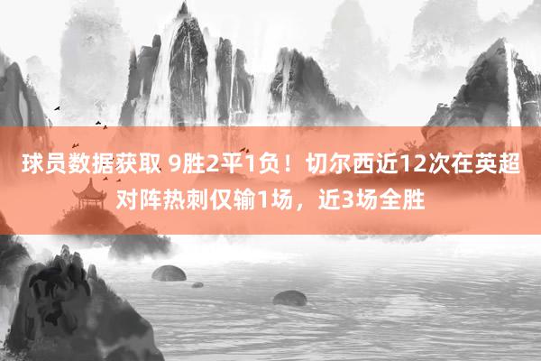 球员数据获取 9胜2平1负！切尔西近12次在英超对阵热刺仅输1场，近3场全胜