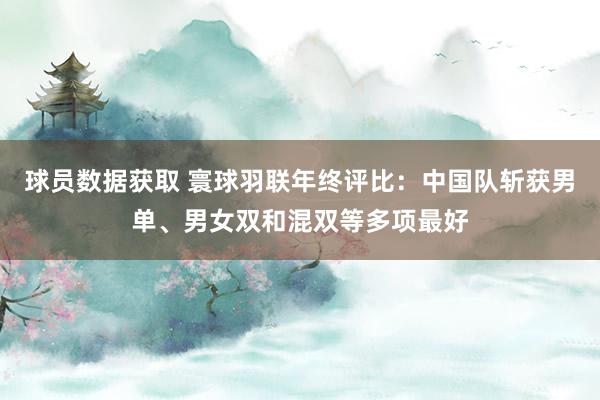 球员数据获取 寰球羽联年终评比：中国队斩获男单、男女双和混双等多项最好