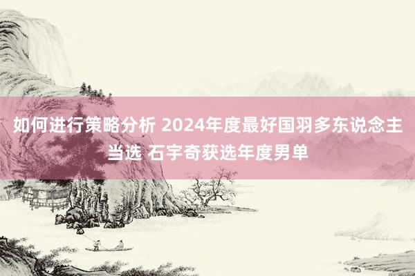 如何进行策略分析 2024年度最好国羽多东说念主当选 石宇奇获选年度男单